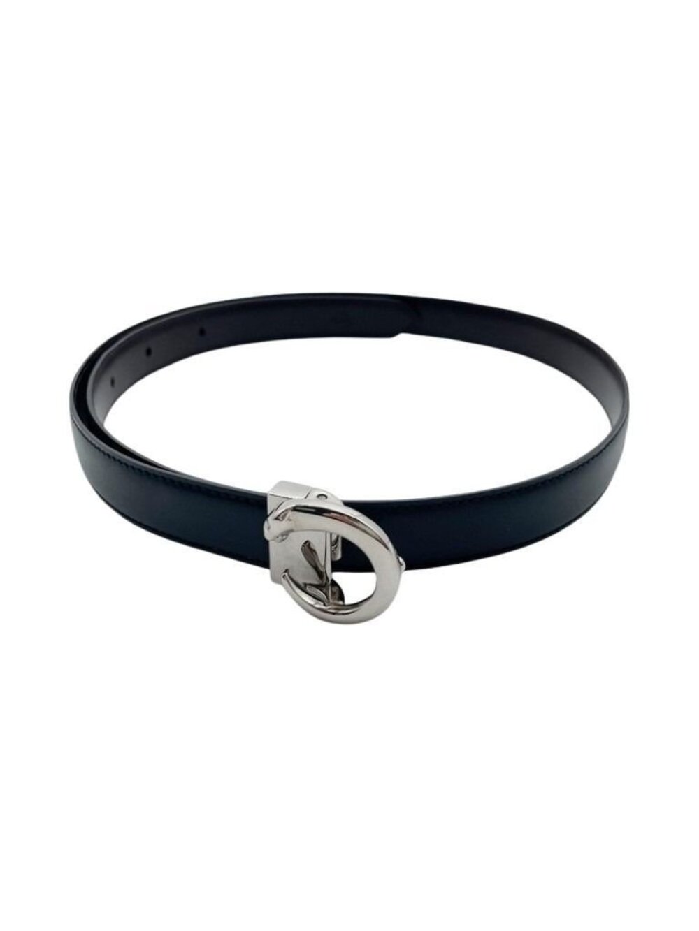 Cartier Belt Panther Black Leather Silver